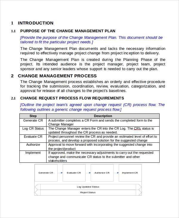 Change Management Process Example