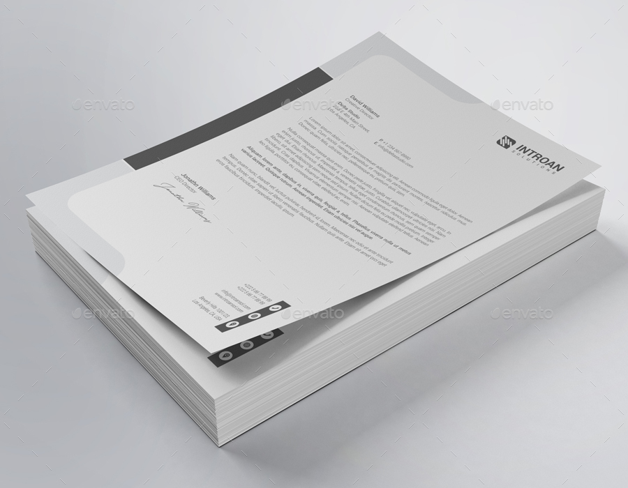 clean and professional letterhead example