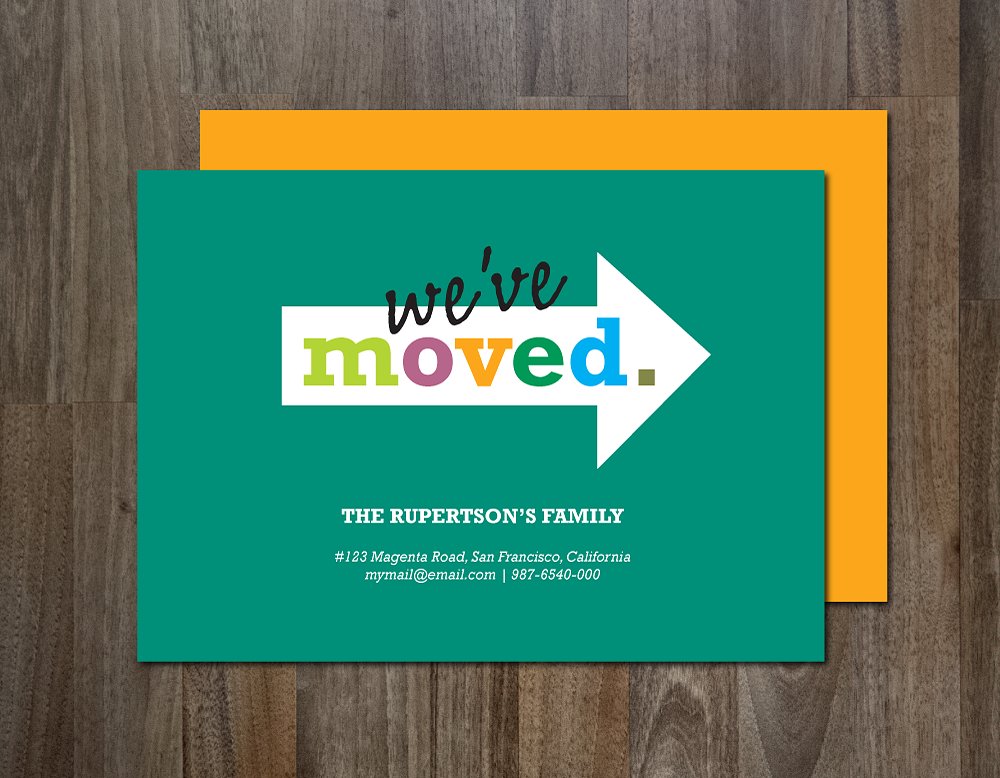 colorful moving announcement example