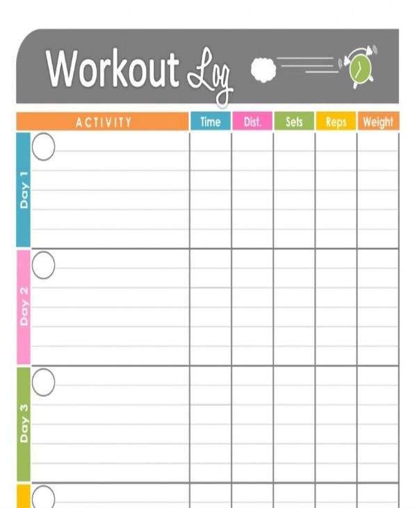 Weekly Workout Log - 11+ Examples, Format, Benefits, Pdf