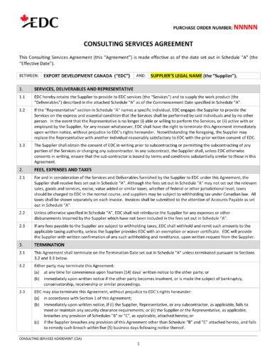 consulting services agreement example