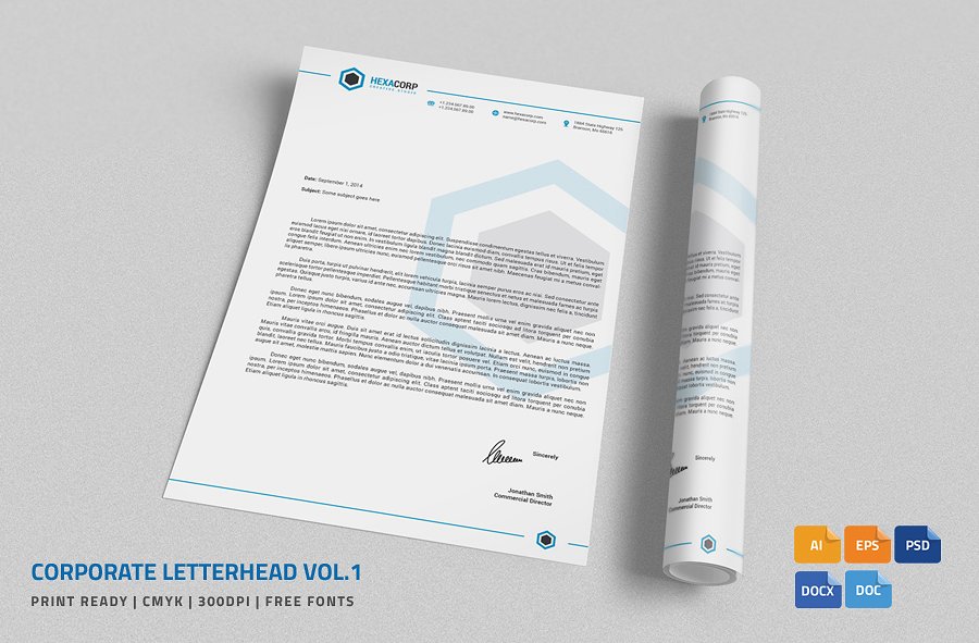 corporate letterhead with ms word