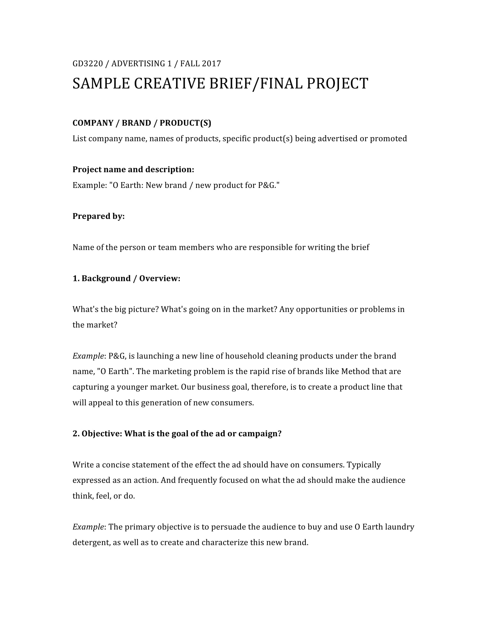 Creative Brief - 32+ Examples, Format, Word, Doc, Pdf