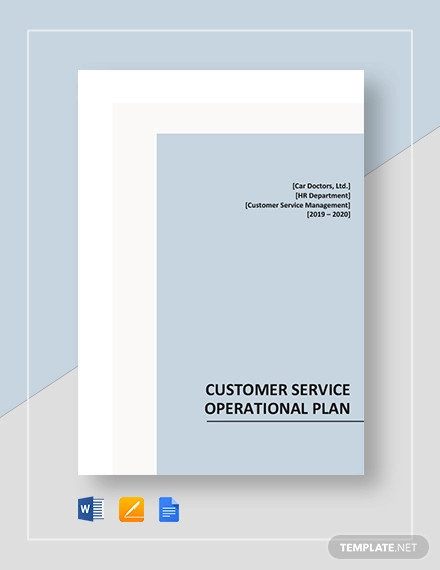 customer service operational plan template