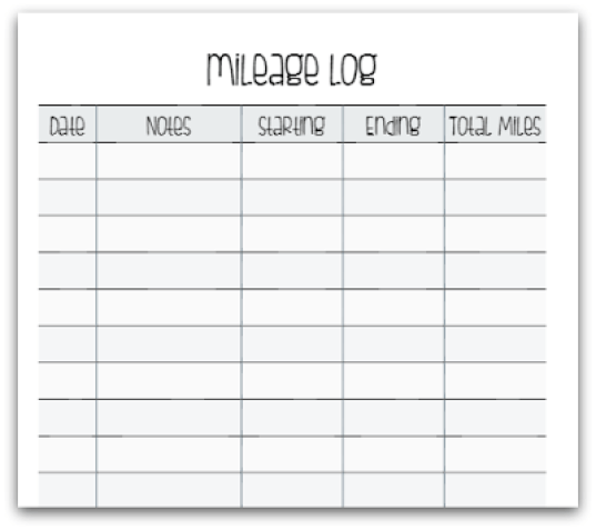 26 Printable Mileage Log Examples In Pdf Excel Ms Word Pages Google Docs Examples