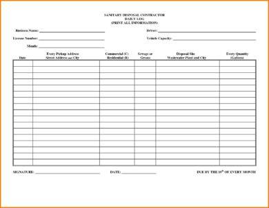 daily work log sheet example1