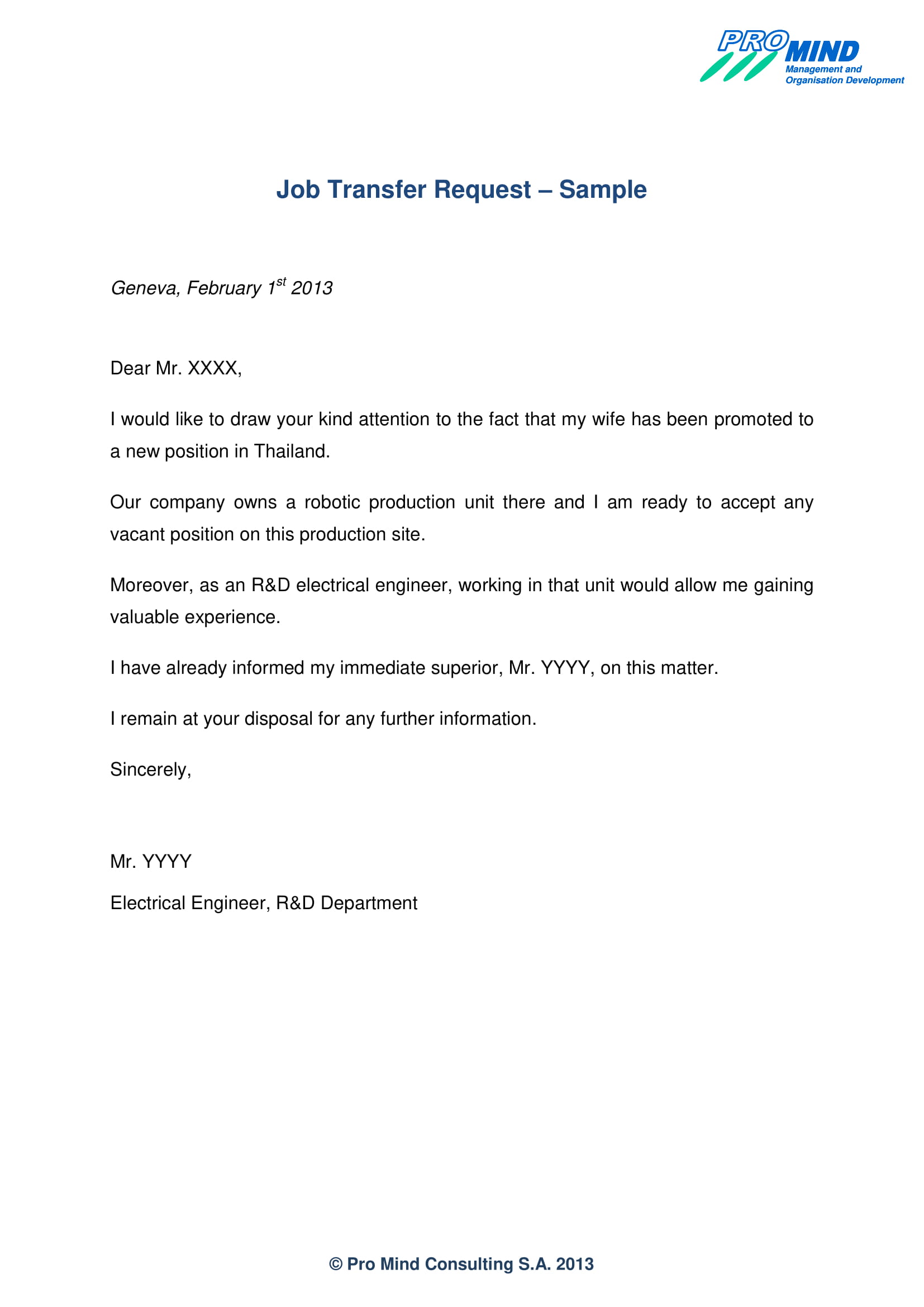 a agreement letter simple Examples Letter  Examples PDF,   9 DOC   Transfer Request