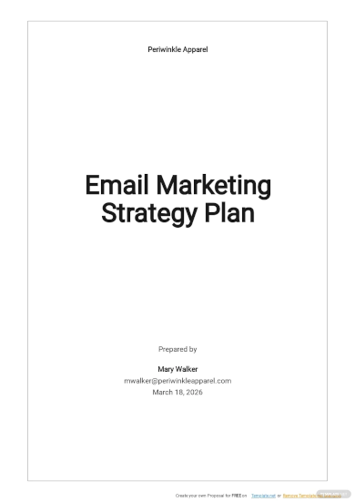 email marketing strategy plan template