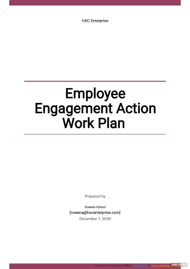 employee engagement action work plan template