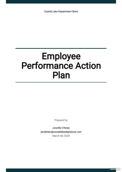 employee performance action plan template