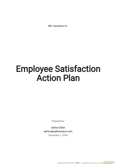 employee satisfaction action plan template