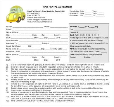 enterprise car rental agreement example1