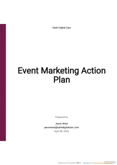 event marketing action plan template