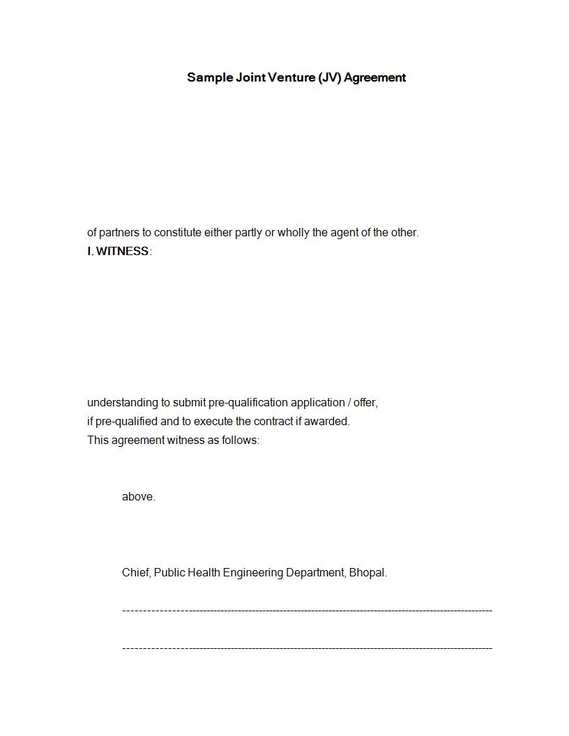 11 Joint Venture Agreement Examples To Download