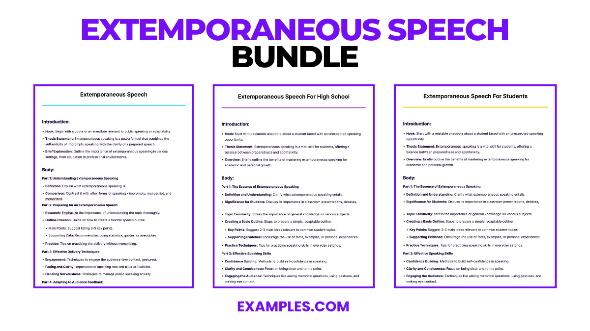 Extemporaneous Speech Bundle