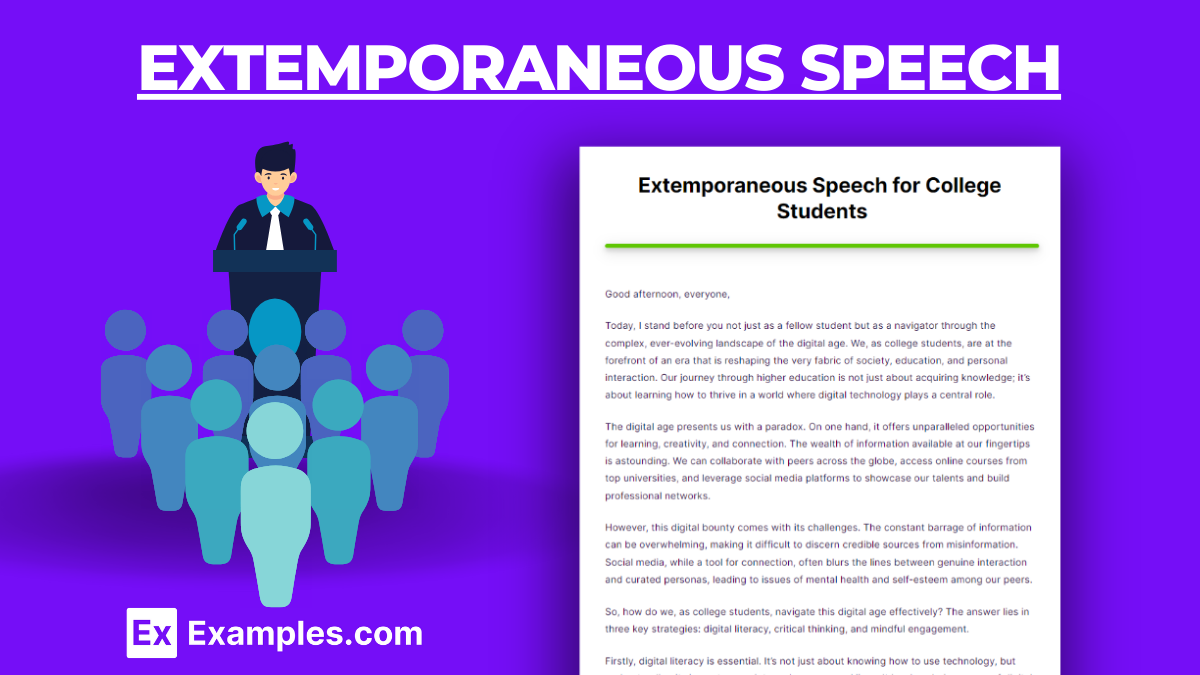 what are extemporaneous speeches
