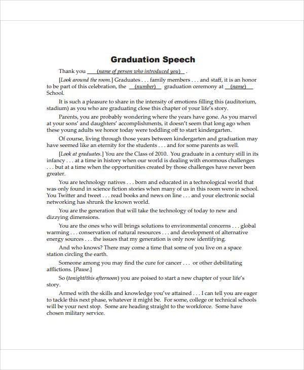 filled up graduation speech
