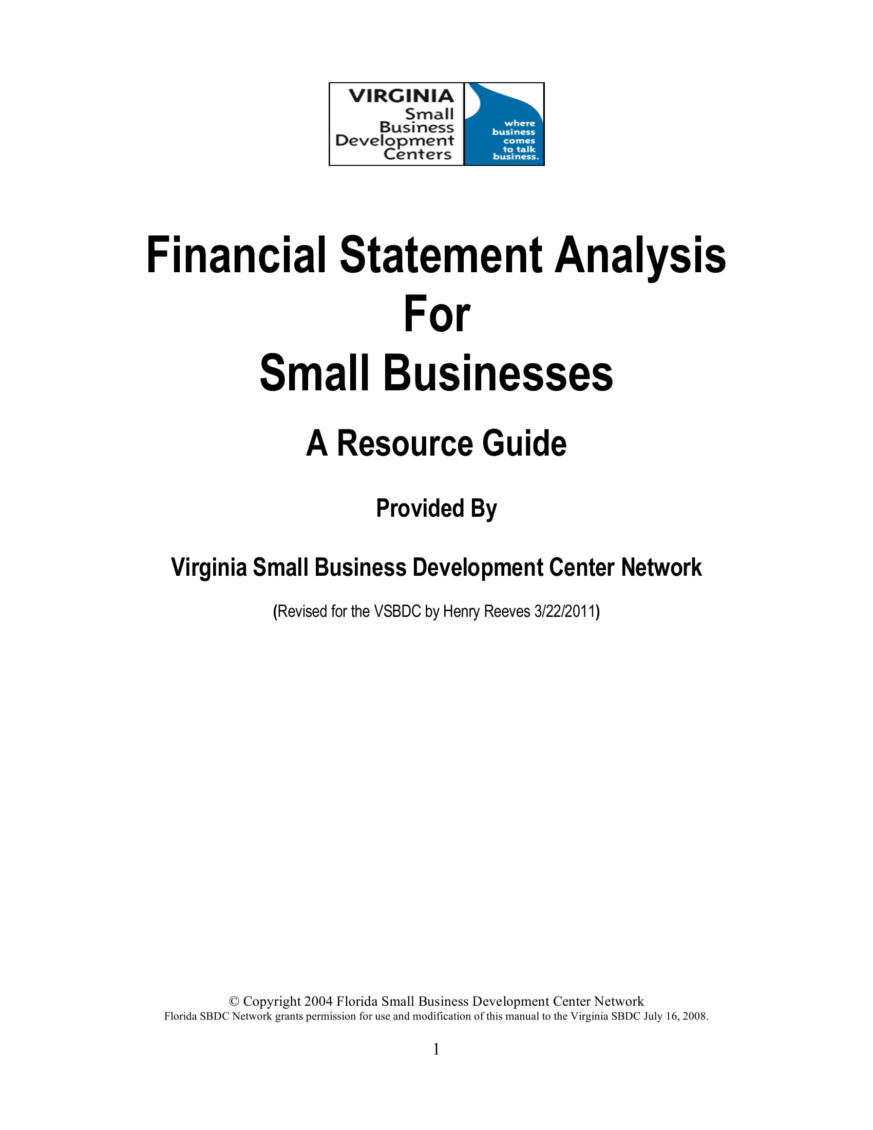financial statement analysis for small businesses example 01