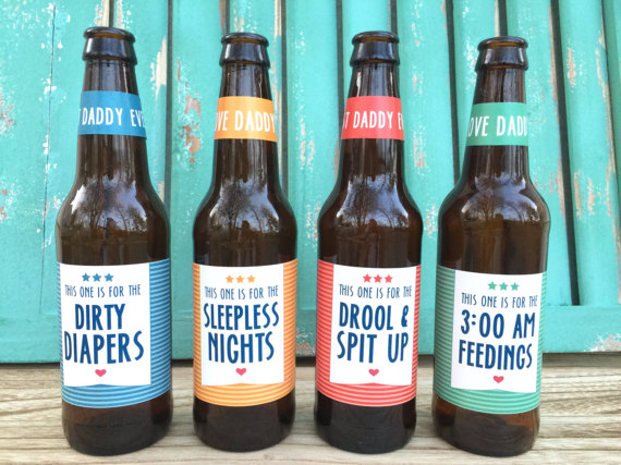 first time dad beer bottle label examples