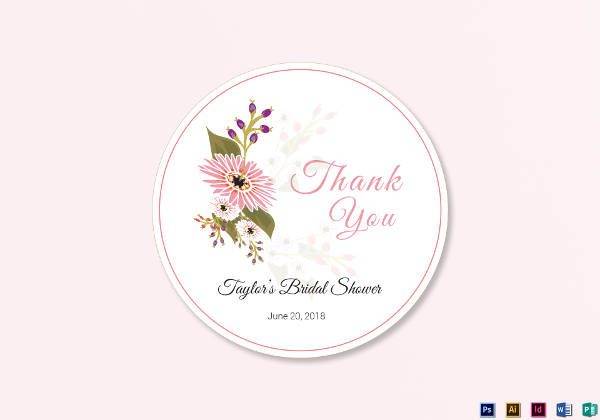 Floral Wedding Label Example