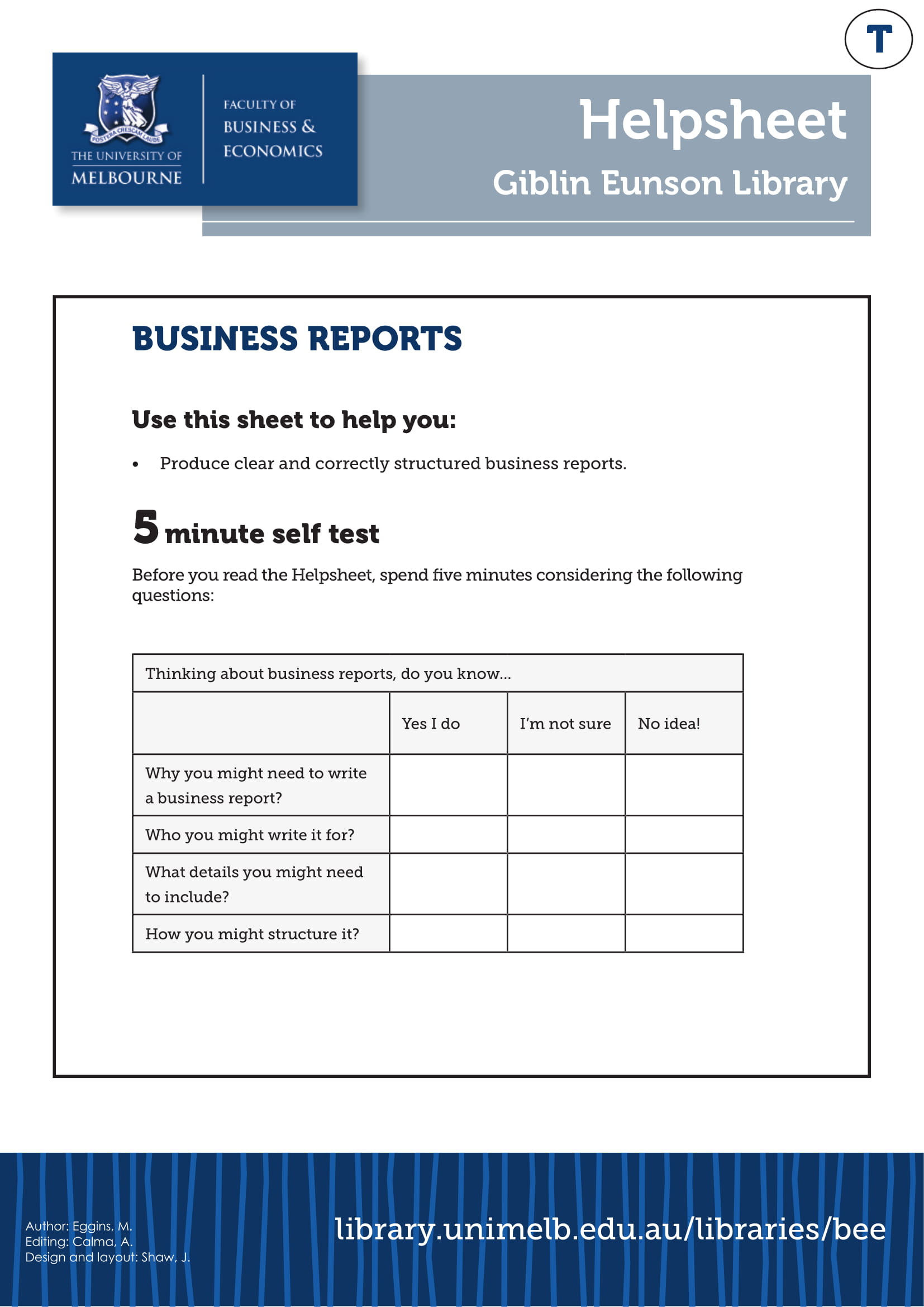 examples of business reports for students