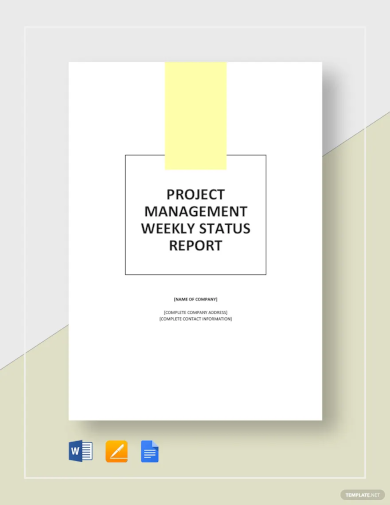 Free Weekly Project Management Status Report Template