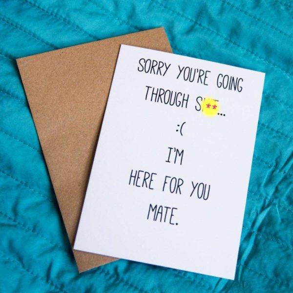 friendship sympathy greeting card example1