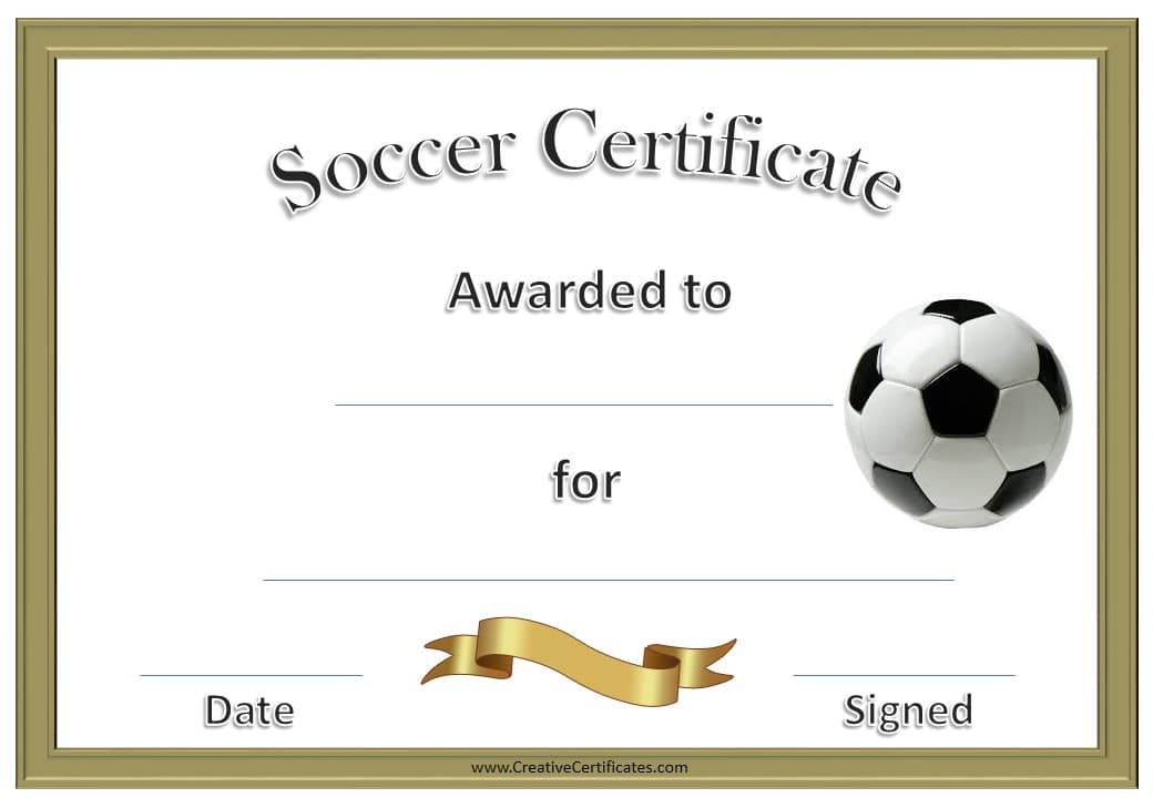 13 Soccer Award Certificate Examples PDF PSD AI InDesign Examples