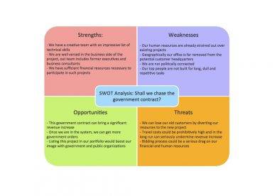 Govt Contract for HR SWOT Analysis Example