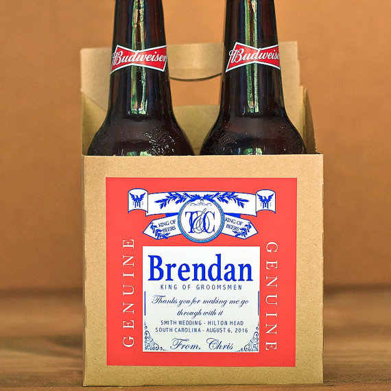 groomsman beer bottle label example