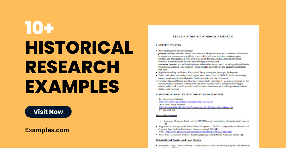 historical research papers examples