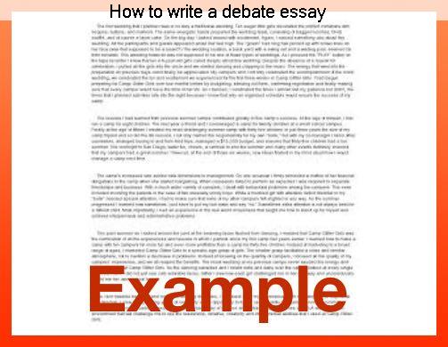 how to write a debate essay pdf