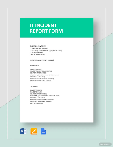 it incident report template