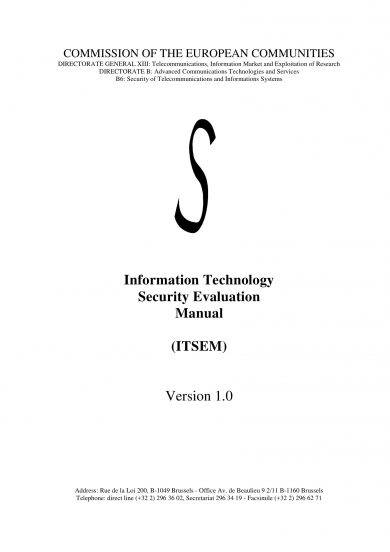 it security evaluation or assessment manual example