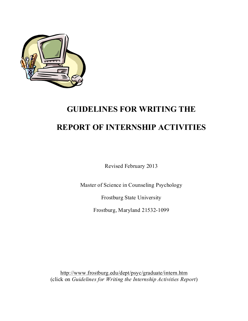internship report writing guidelines