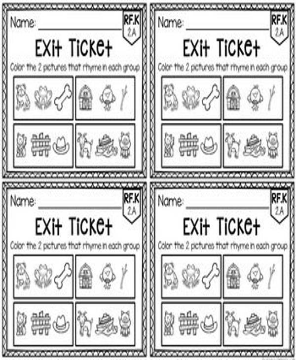 kindergarten exit slip example1