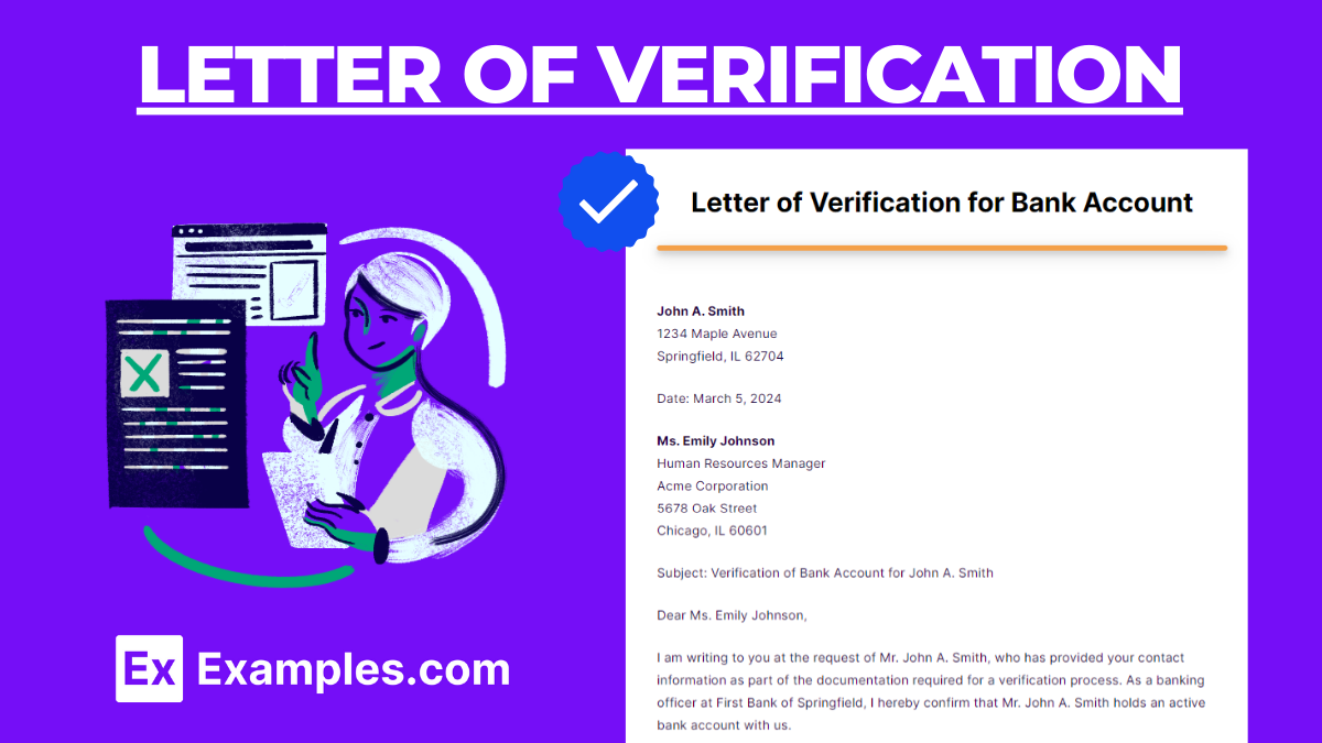 Letter of Verification