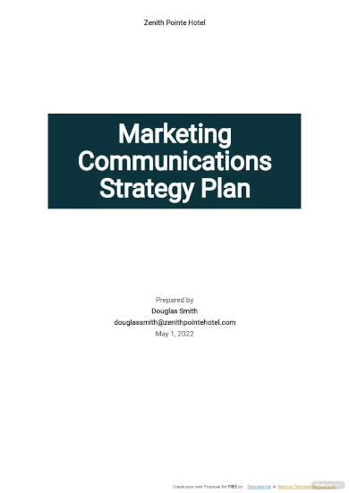 marketing communications strategy plan template