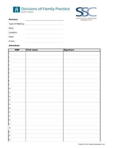 9 Attendance List Examples Pdf Doc Examples