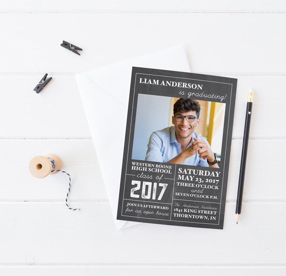 Modern Graduation Announcement Party Example