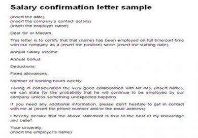 8 Salary Verification Letter Examples Pdf