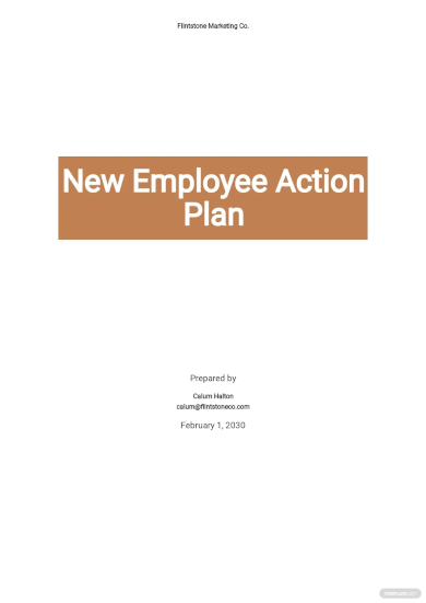 new employee action plan template