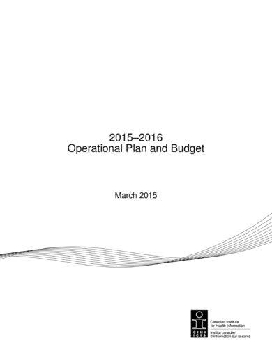 operational and budget plan example