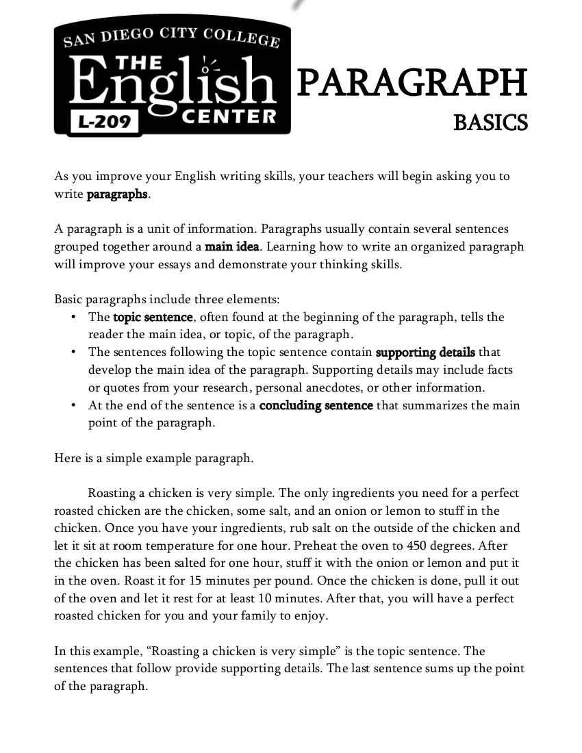 writing effective paragraphs and essays