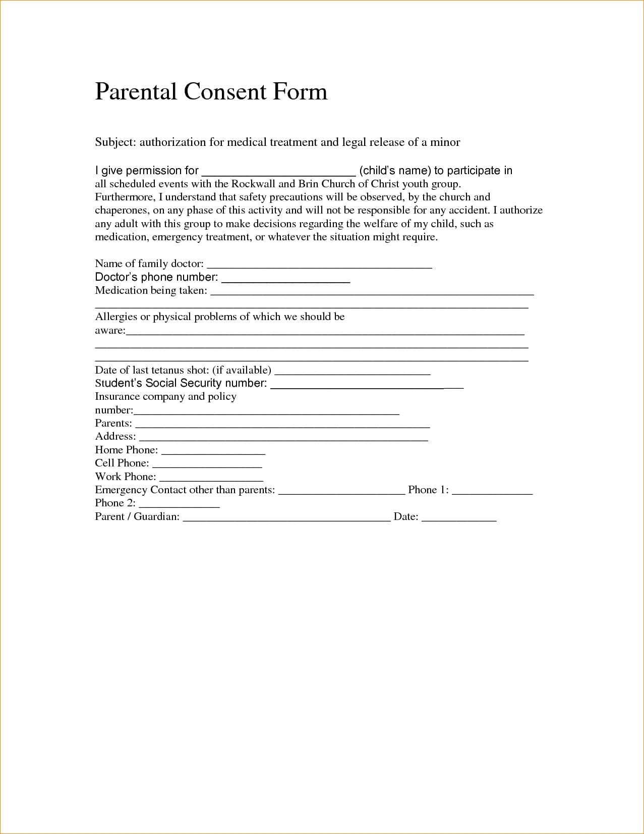 legal age of consent for medical treatment in texas