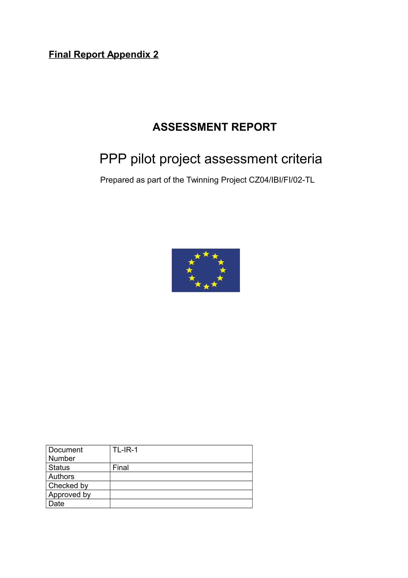 pilot project assessment criteria and report example 01