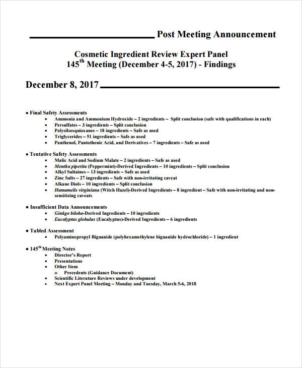 10 Meeting Announcement Examples PDF Examples 10 Meeting Announcement Examples PDF Examples