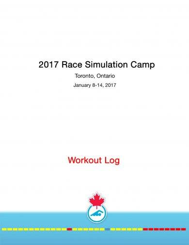 printable race simulation workout log example