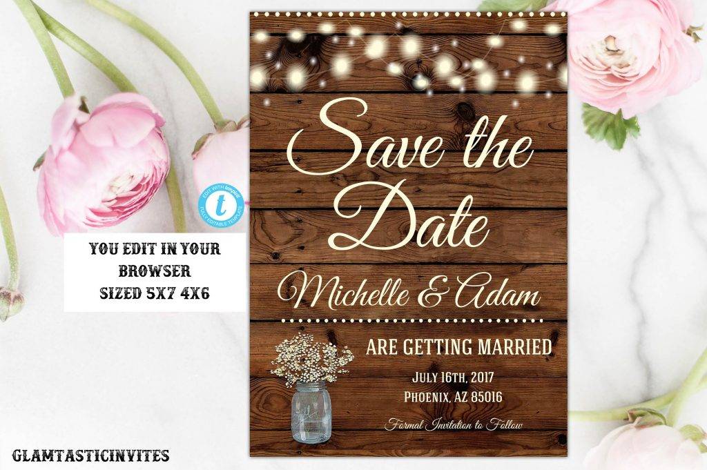 Rustic Save the Date 15 Examples Word Pages Photoshop