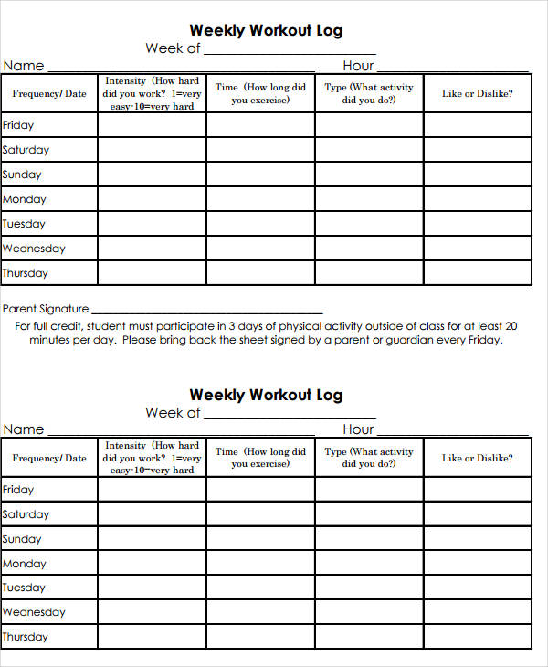 weekly-workout-log-11-examples-format-benefits-pdf